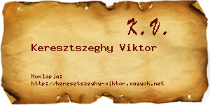 Keresztszeghy Viktor névjegykártya