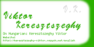 viktor keresztszeghy business card